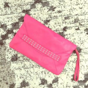 Hot pink clutch